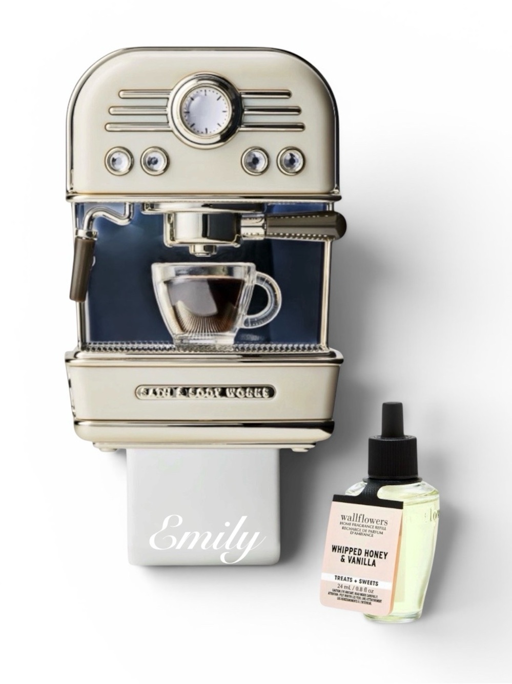 2 PC Retro Bath & Body Works ESPRESSO MAKER NightLight Wallflower Plug & Refill